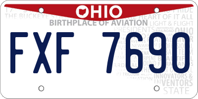 OH license plate FXF7690