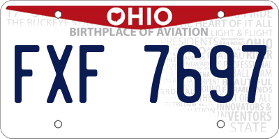 OH license plate FXF7697