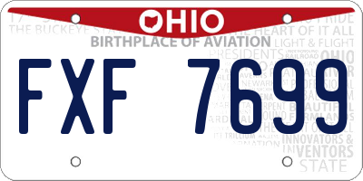 OH license plate FXF7699