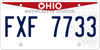OH license plate FXF7733