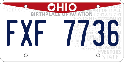 OH license plate FXF7736