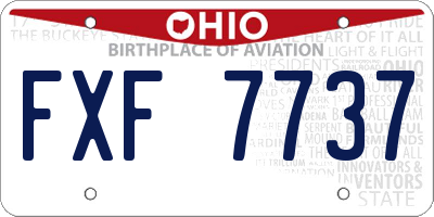 OH license plate FXF7737