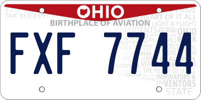 OH license plate FXF7744