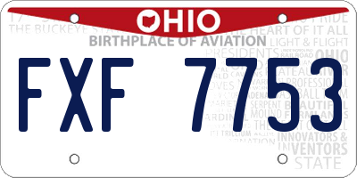 OH license plate FXF7753