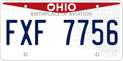 OH license plate FXF7756