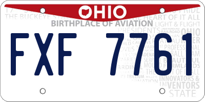 OH license plate FXF7761