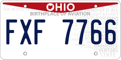 OH license plate FXF7766