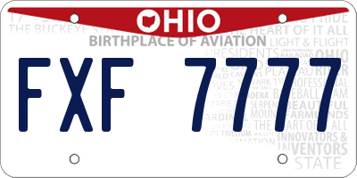 OH license plate FXF7777