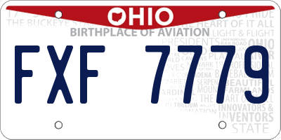 OH license plate FXF7779