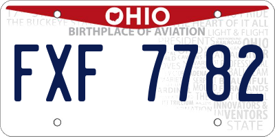 OH license plate FXF7782
