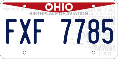 OH license plate FXF7785