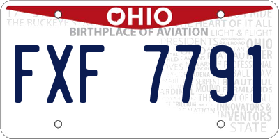 OH license plate FXF7791