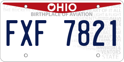 OH license plate FXF7821
