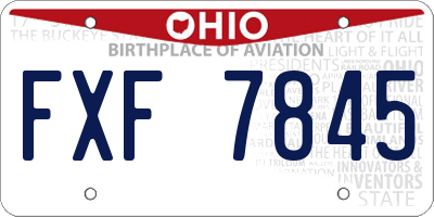 OH license plate FXF7845