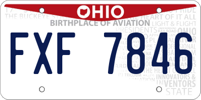 OH license plate FXF7846