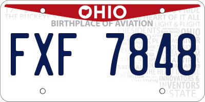OH license plate FXF7848
