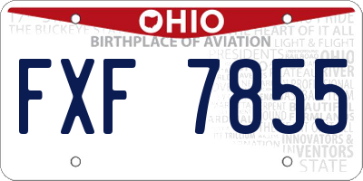 OH license plate FXF7855