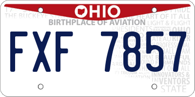 OH license plate FXF7857