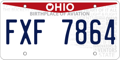 OH license plate FXF7864