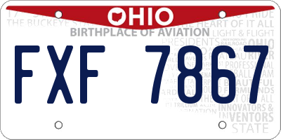 OH license plate FXF7867