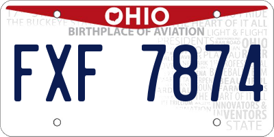 OH license plate FXF7874