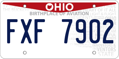 OH license plate FXF7902