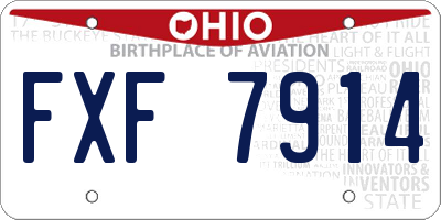 OH license plate FXF7914