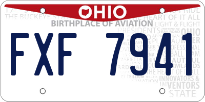 OH license plate FXF7941