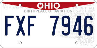 OH license plate FXF7946