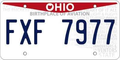 OH license plate FXF7977