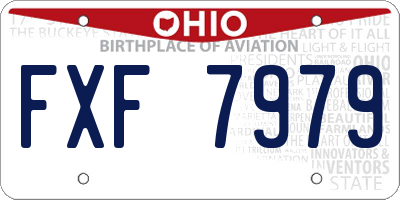 OH license plate FXF7979