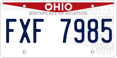 OH license plate FXF7985