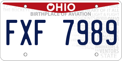 OH license plate FXF7989