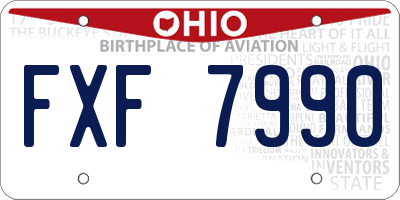 OH license plate FXF7990