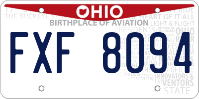 OH license plate FXF8094