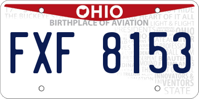 OH license plate FXF8153