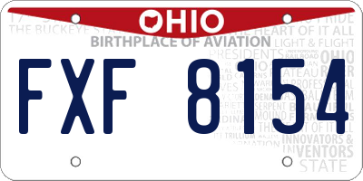 OH license plate FXF8154