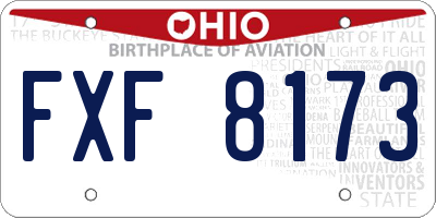 OH license plate FXF8173