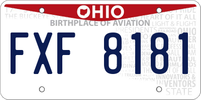 OH license plate FXF8181
