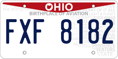 OH license plate FXF8182