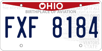 OH license plate FXF8184