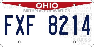 OH license plate FXF8214