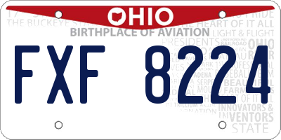 OH license plate FXF8224