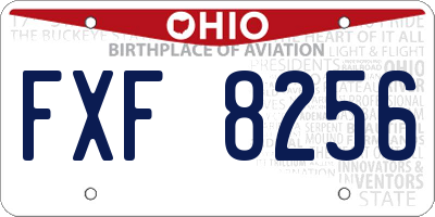 OH license plate FXF8256