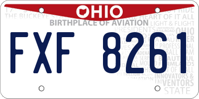 OH license plate FXF8261