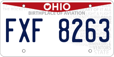 OH license plate FXF8263