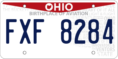 OH license plate FXF8284
