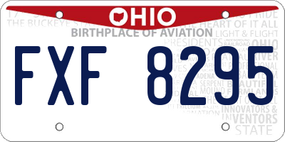 OH license plate FXF8295