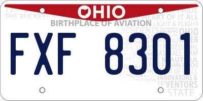 OH license plate FXF8301