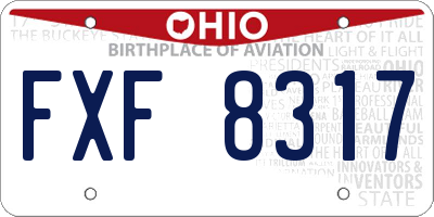 OH license plate FXF8317